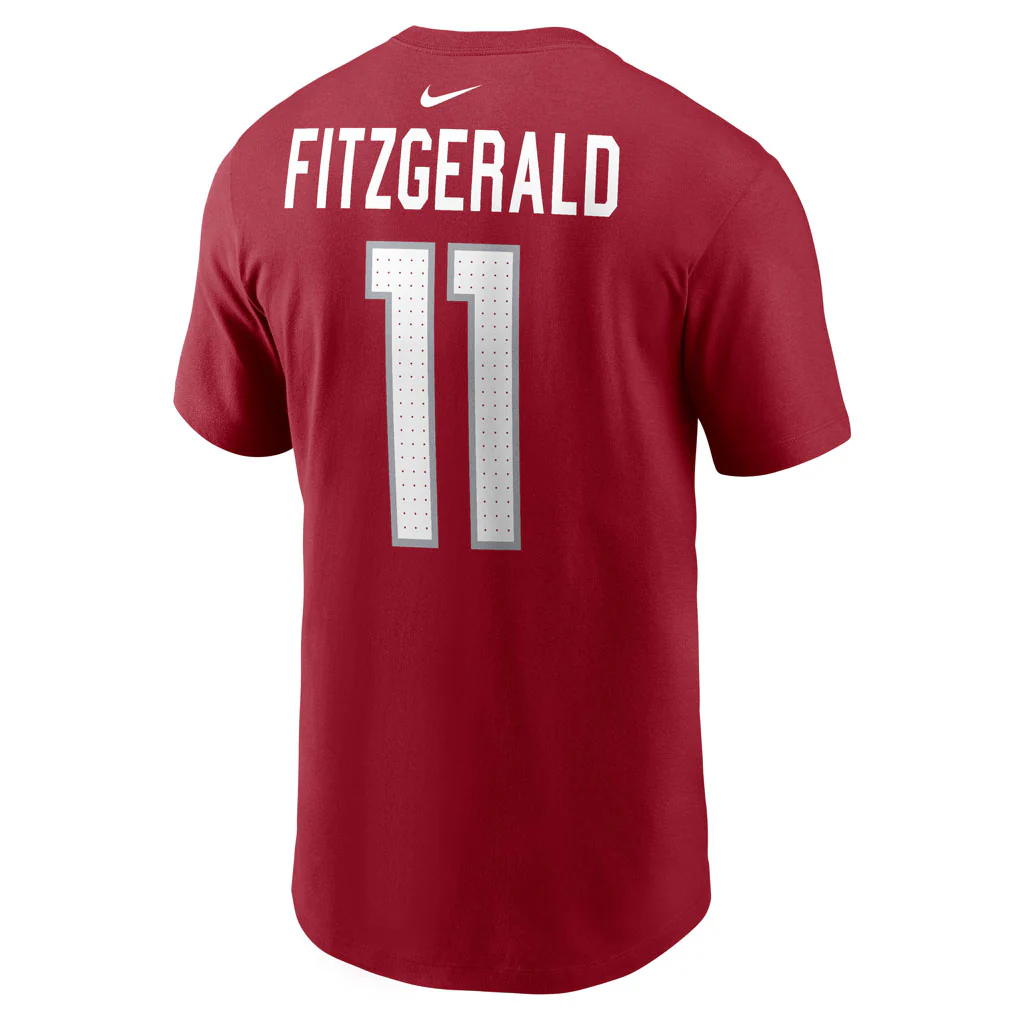 NFL Larry Fitzgerald Nike Home Name & Number T-Shirt - Red - Image 3
