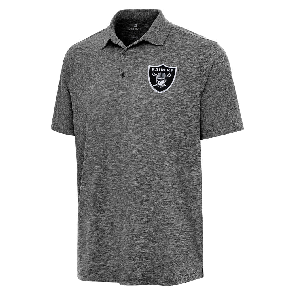 NFL Las Vegas Raiders Antigua Par 3 Polo - Heather black