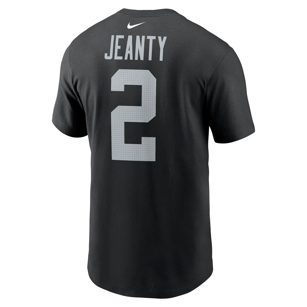 NFL Las Vegas Raiders Ashton Jeanty Nike Name & Number T-Shirt - Black - Image 3