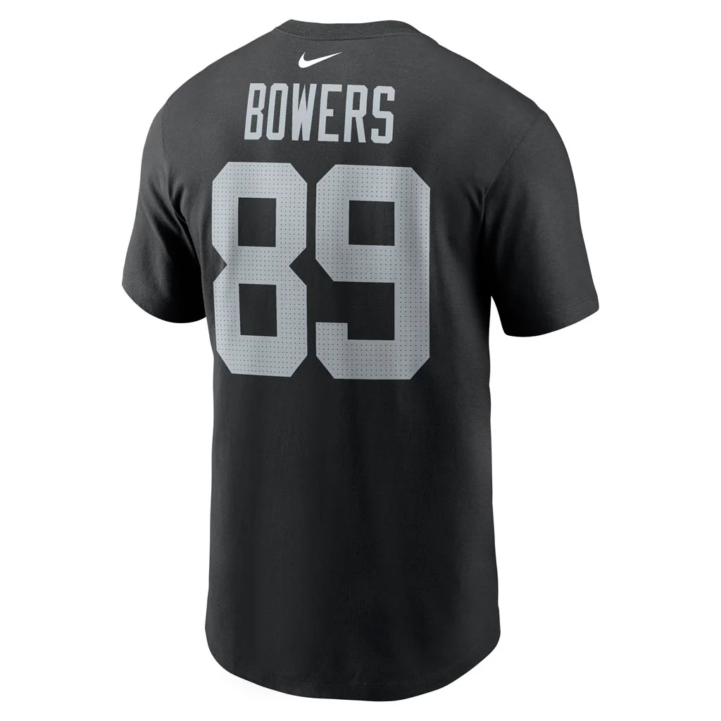 NFL Las Vegas Raiders Brock Bowers Nike Name & Number T-Shirt - Black - Image 3