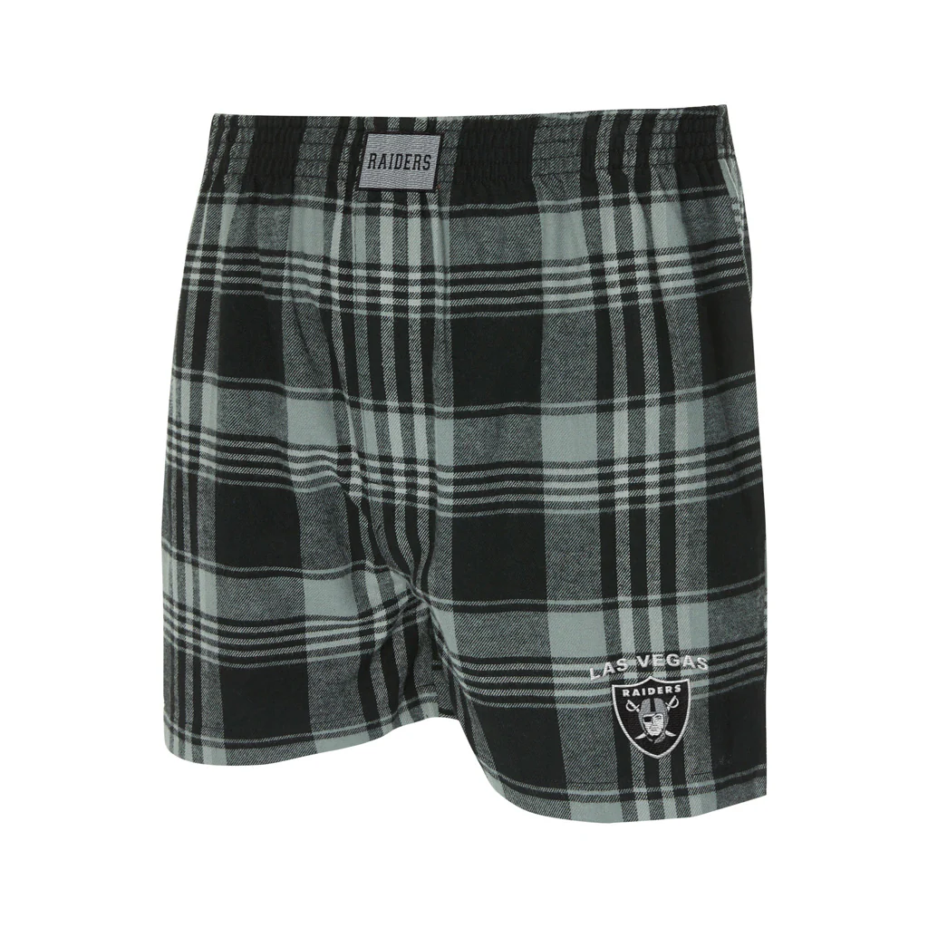 NFL Las Vegas Raiders College Concepts Black Region Boxer Shorts - Black