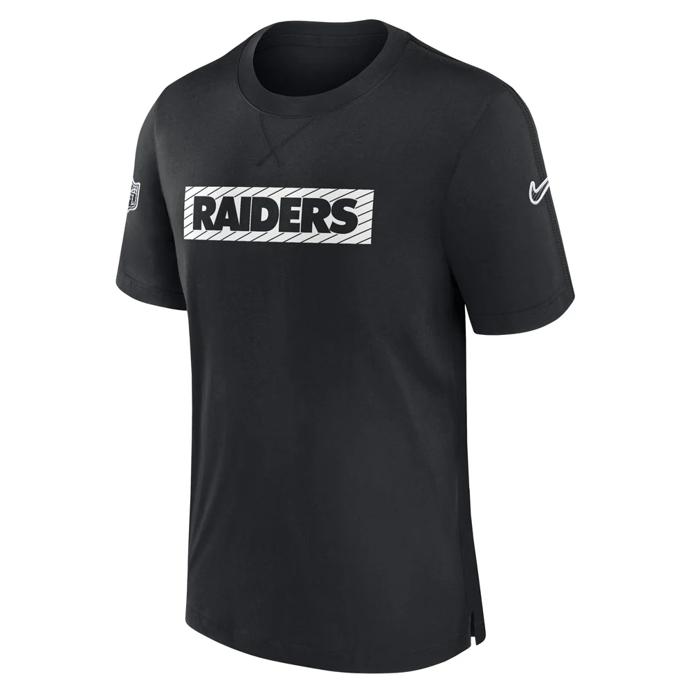 NFL Las Vegas Raiders Nike Sideline Player Performance T-Shirt - Black - Image 2
