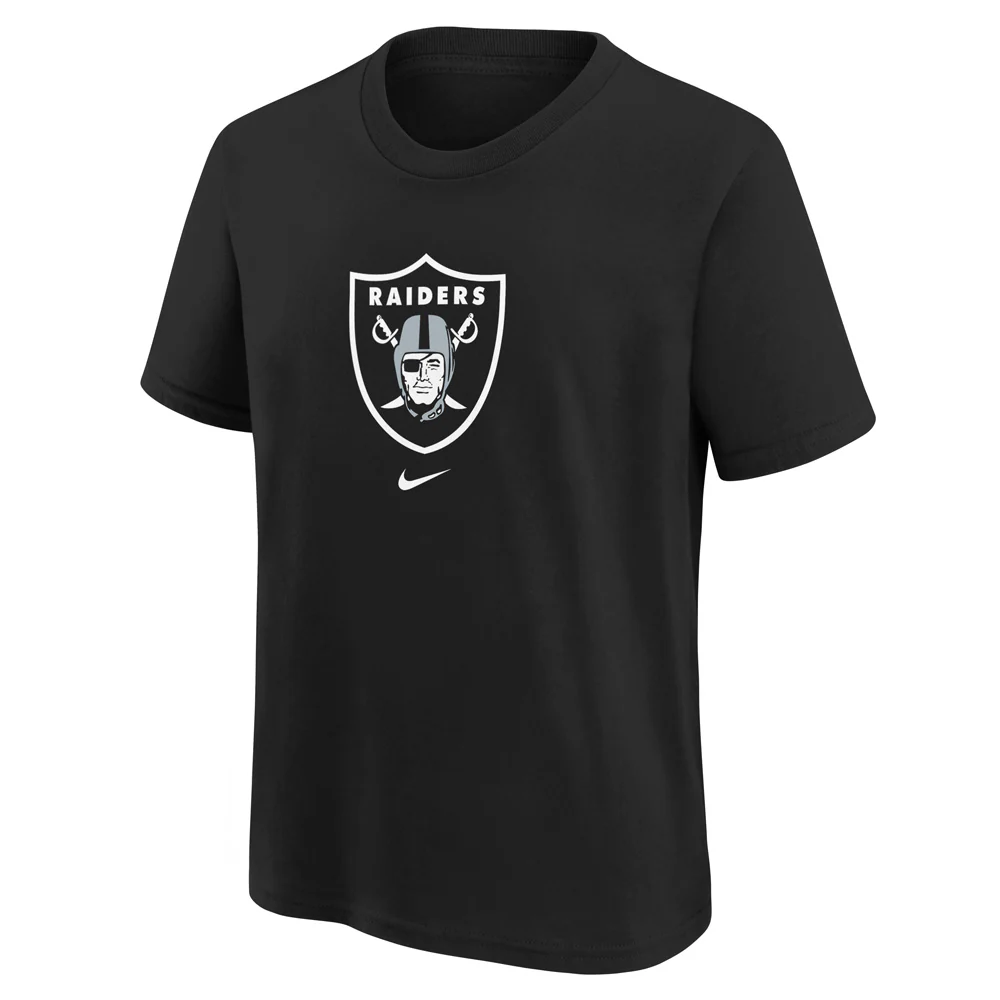 NFL Las Vegas Raiders Kids Nike Logo T-Shirt - Black - Image 2