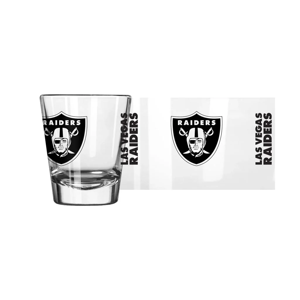 NFL Las Vegas Raiders Logo Brands Game Day 2oz Shot Glass - Image 2