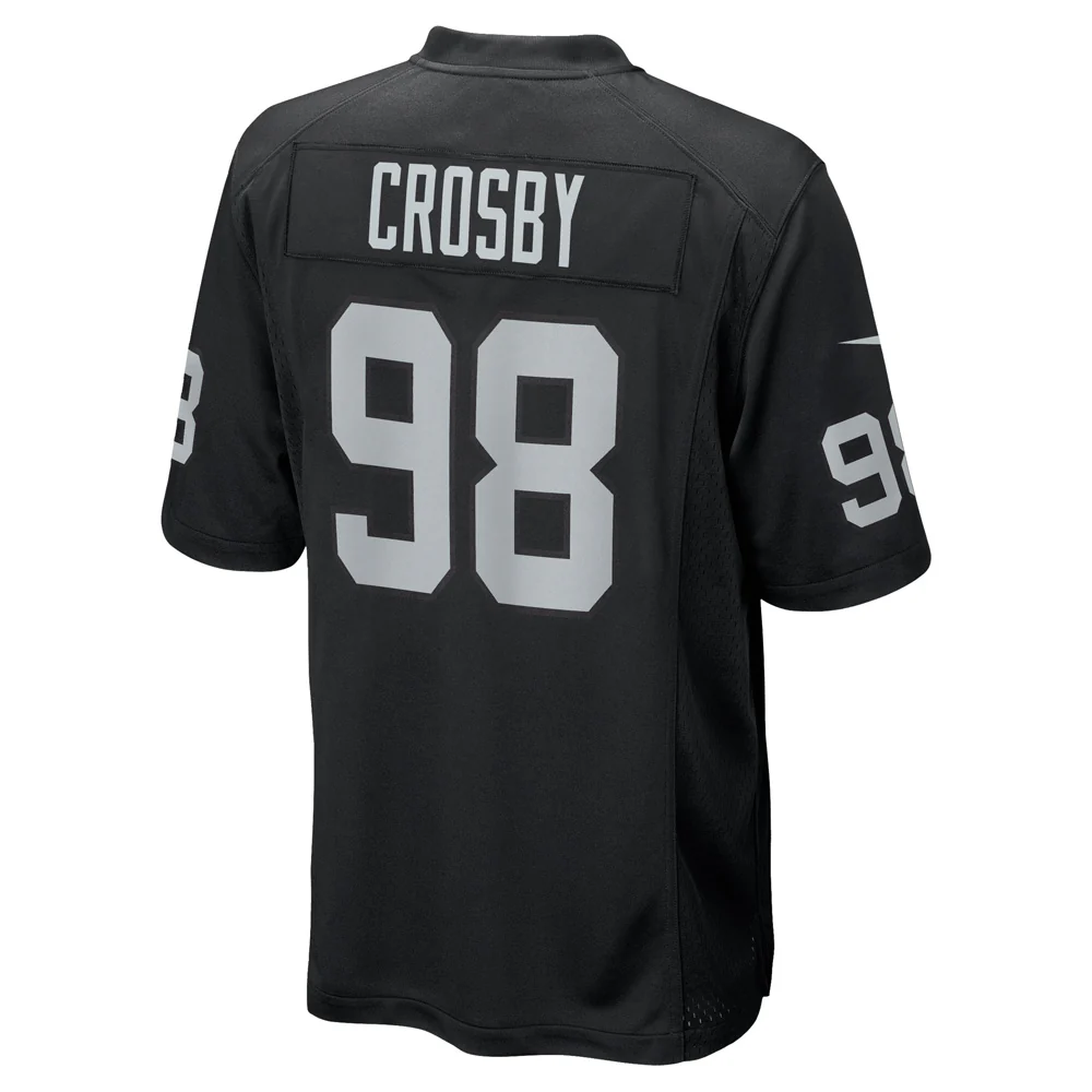 NFL Las Vegas Raiders Maxx Crosby Nike Home Game Jersey - Black - Image 3