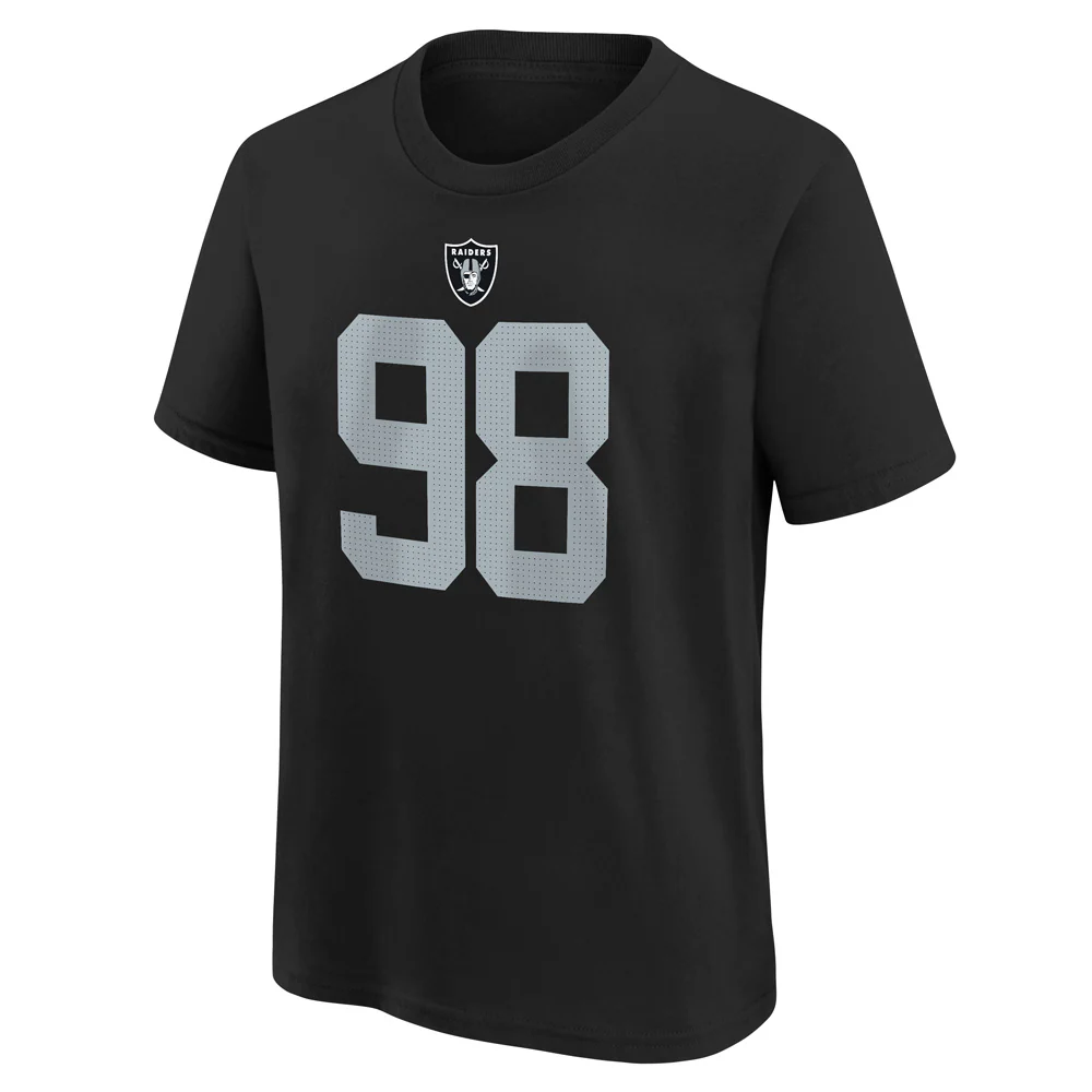 NFL Las Vegas Raiders Maxx Crosby Youth Nike Name & Number T-Shirt - Black - Image 2