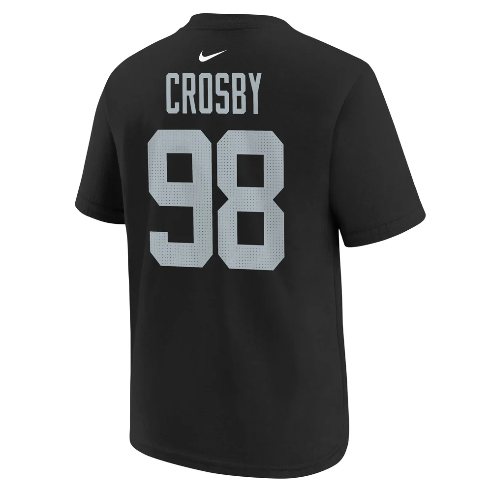 NFL Las Vegas Raiders Maxx Crosby Youth Nike Name & Number T-Shirt - Black - Image 3