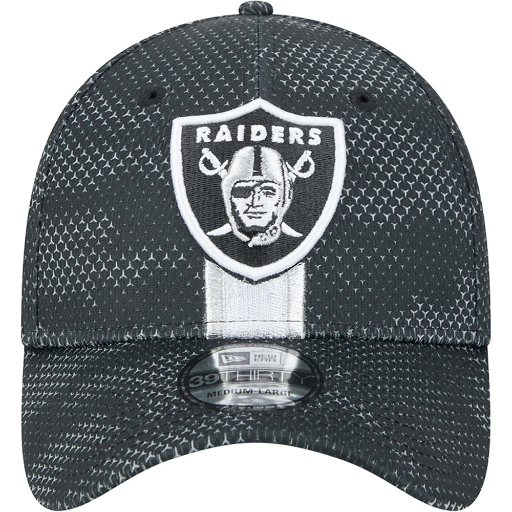 NFL Las Vegas Raiders New Era 2024/25 Sideline 39THIRTY Flex Fit Hat - Black - Image 3