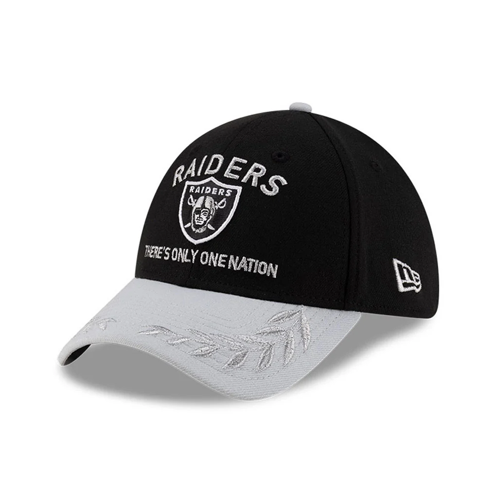 NFL Las Vegas Raiders New Era 2025 Draft 39THIRTY Flex Fit Hat - Black