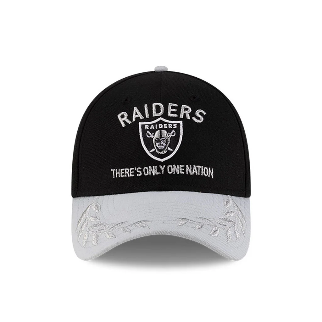 NFL Las Vegas Raiders New Era 2025 Draft 39THIRTY Flex Fit Hat - Black - Image 2