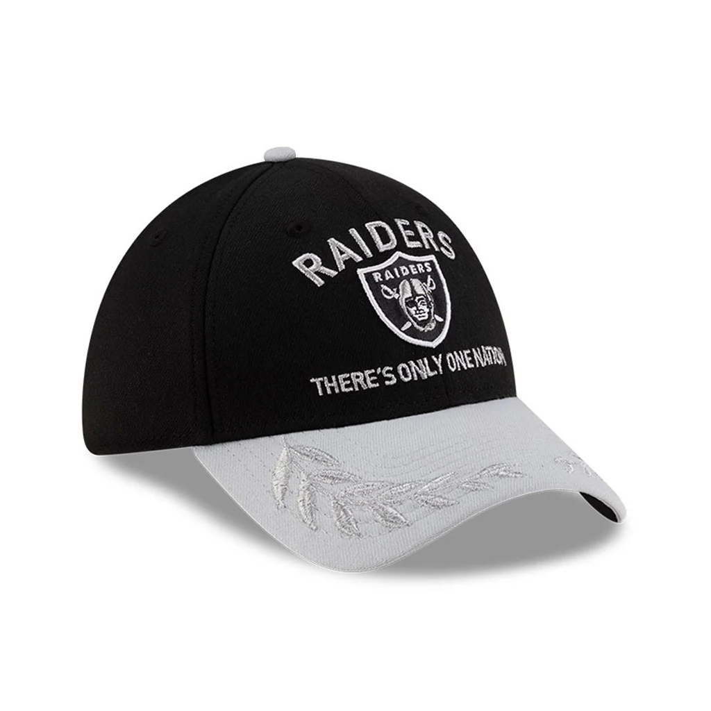 NFL Las Vegas Raiders New Era 2025 Draft 39THIRTY Flex Fit Hat - Black - Image 3