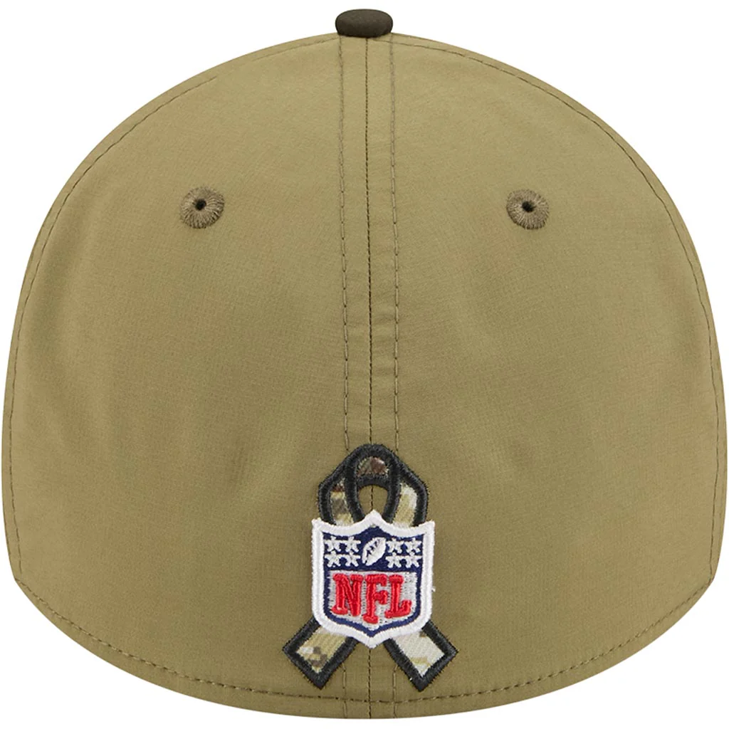 NFL Las Vegas Raiders New Era 2025 Salute to Service 39THIRTY Flex Fit Hat - Green - Image 4