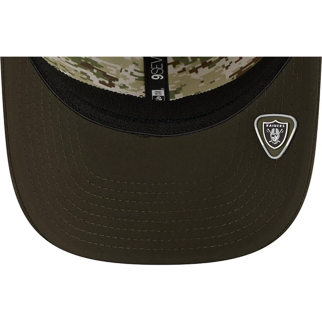 NFL Las Vegas Raiders New Era 2025 Salute to Service 9SEVENTY Stretch-Snapback Hat - Green - Image 5