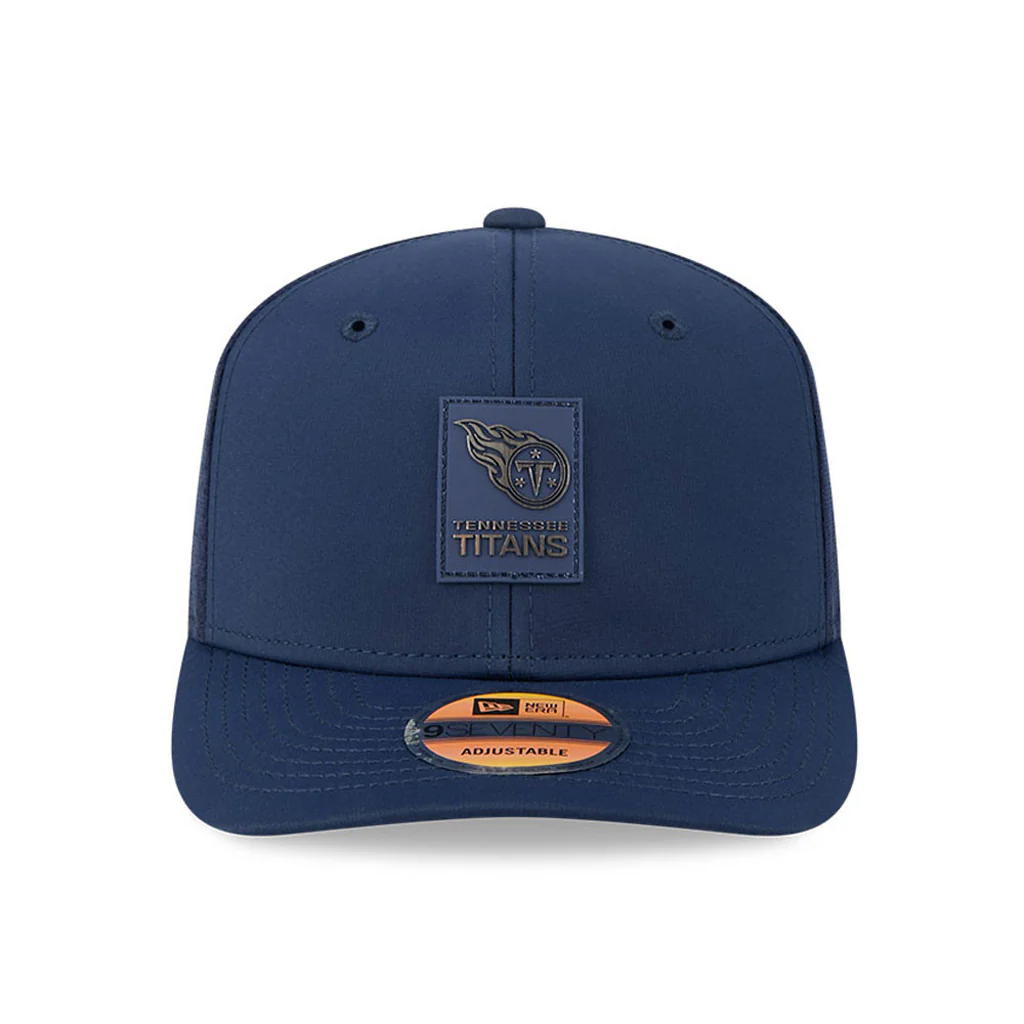 NFL Tennessee Titans New Era 2025 Sideline 9SEVENTY Stretch-Snapback Hat - Navy - Image 3