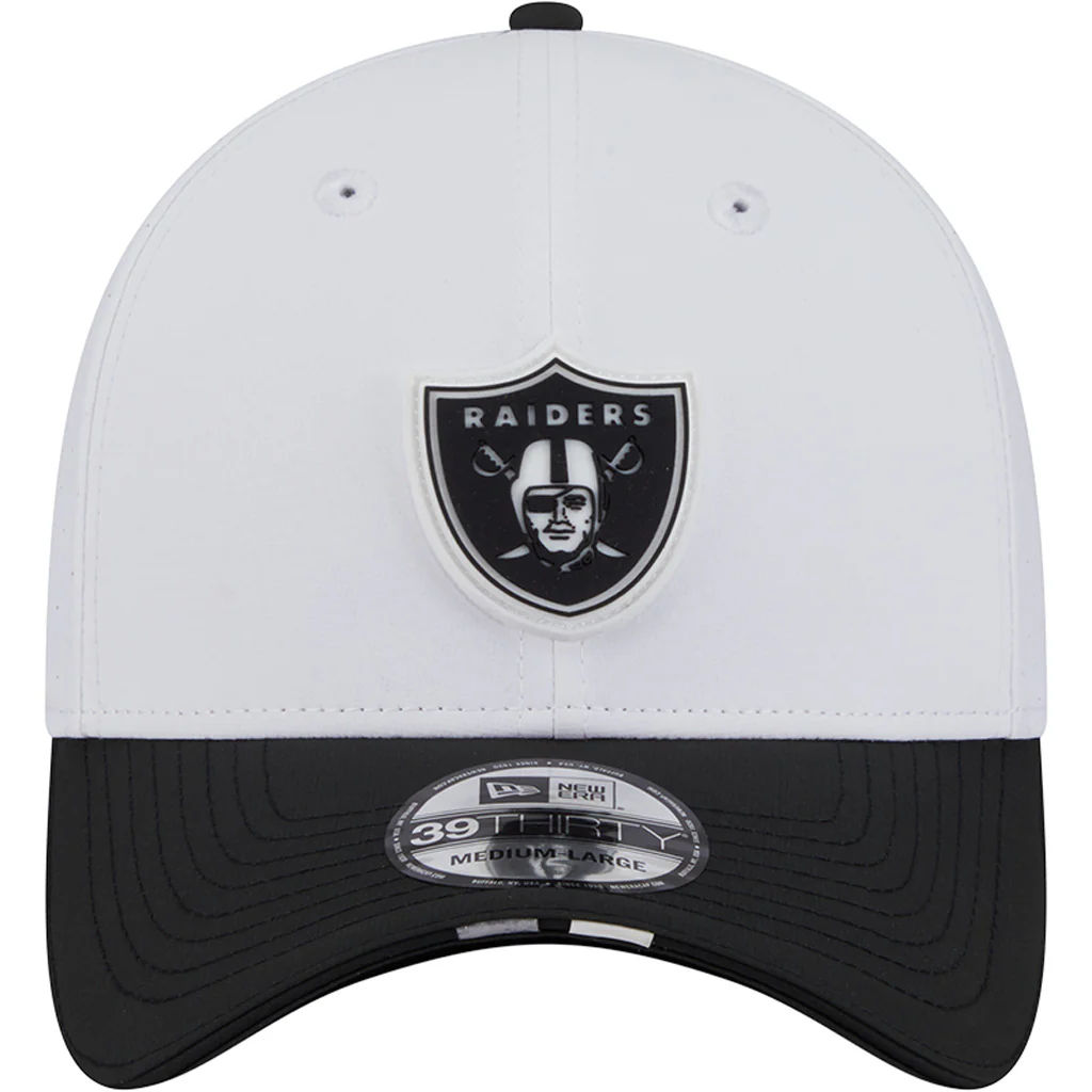 NFL Las Vegas Raiders New Era 2025 Training 39THIRTY Flex Fit Hat - White - Image 3