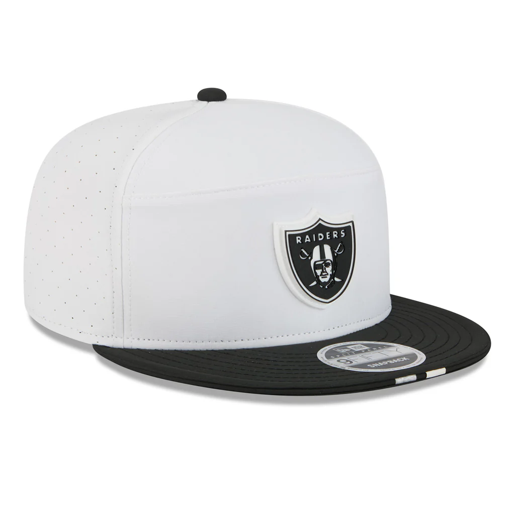 NFL Las Vegas Raiders New Era 2025 Training 9FIFTY Split Panel Snapback Hat - White - Image 2