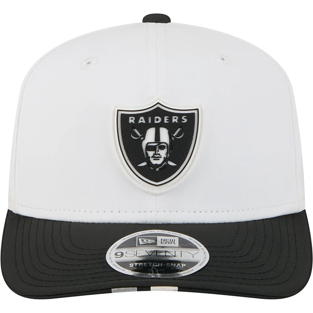 NFL Las Vegas Raiders New Era 2025 Training 9SEVENTY Stretch-Snapback Hat - White - Image 3