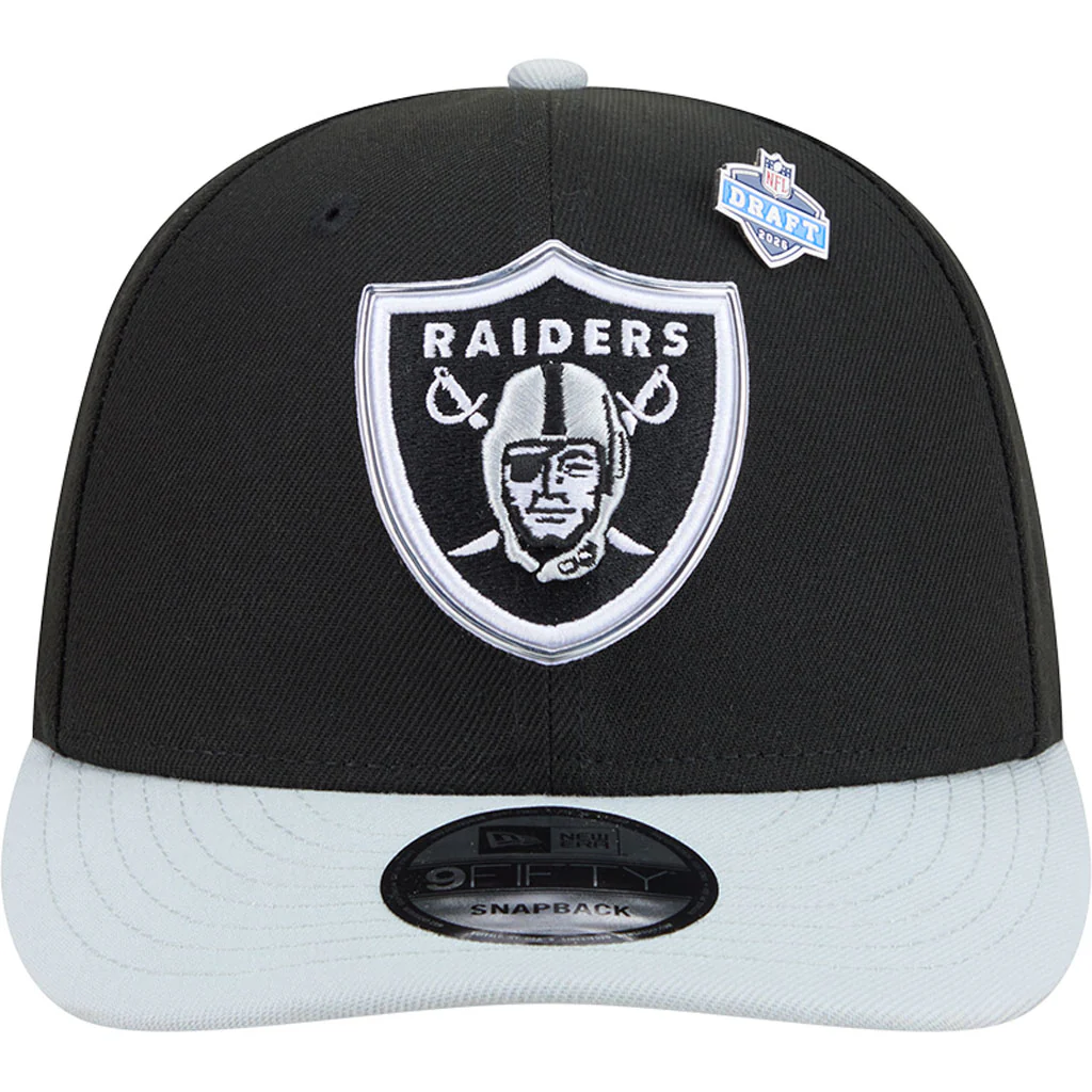 NFL Las Vegas Raiders New Era 2026 Draft 9FIFTY Snapback Hat - Black - Image 3