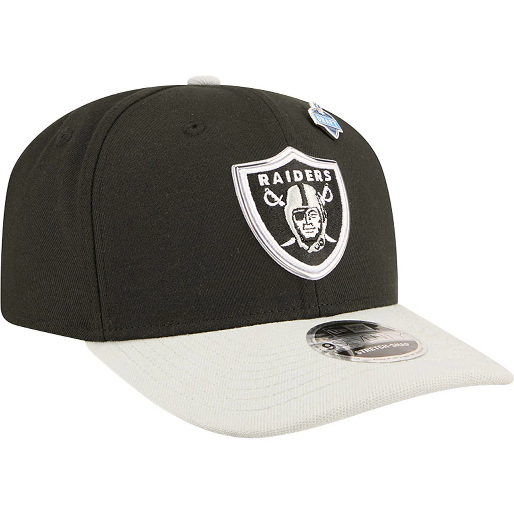 NFL Las Vegas Raiders New Era 2026 Draft 9SEVENTY Snapback Hat - Black - Image 2