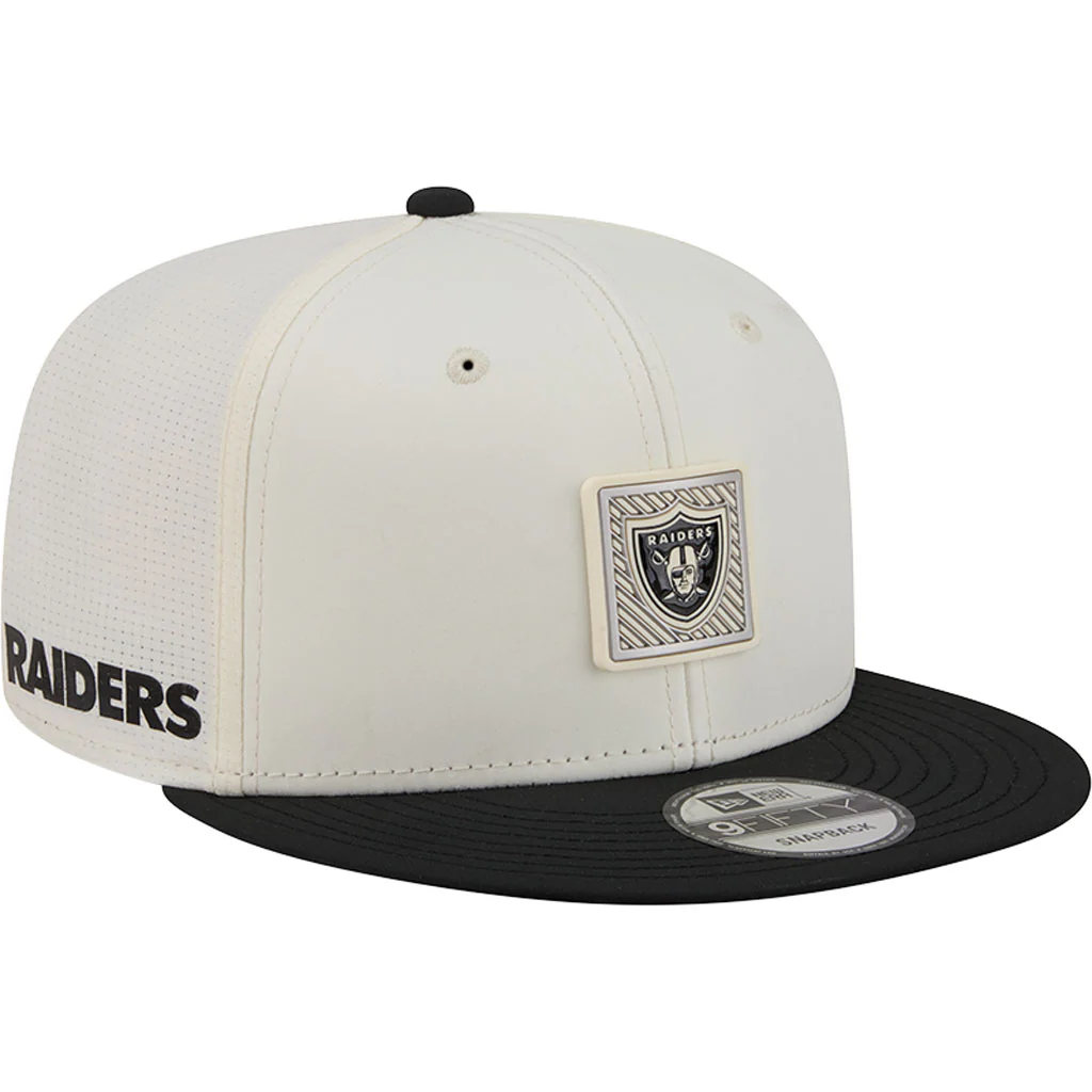 NFL Las Vegas Raiders New Era 2026 Training 9FIFTY Snapback Hat - Cream - Image 2