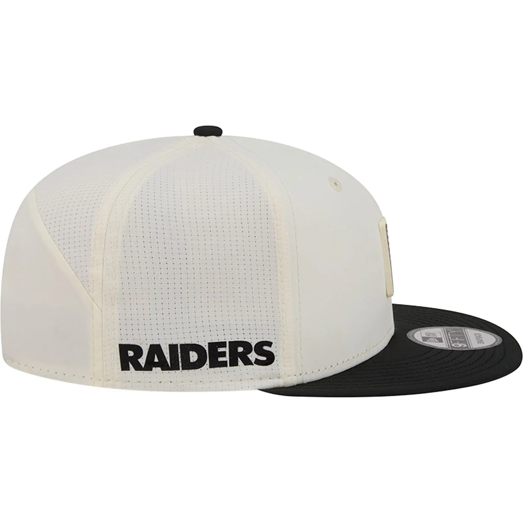 NFL Las Vegas Raiders New Era 2026 Training 9FIFTY Snapback Hat - Cream - Image 5