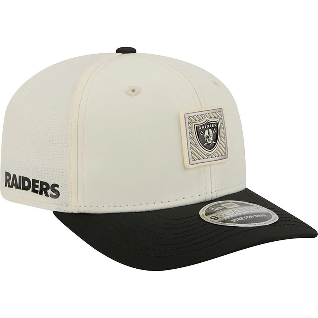 NFL Las Vegas Raiders New Era 2026 Training 9SEVENTY Stretch Snapback Hat - Cream - Image 2