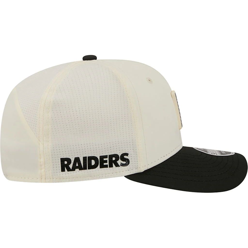 NFL Las Vegas Raiders New Era 2026 Training 9SEVENTY Stretch Snapback Hat - Cream - Image 5