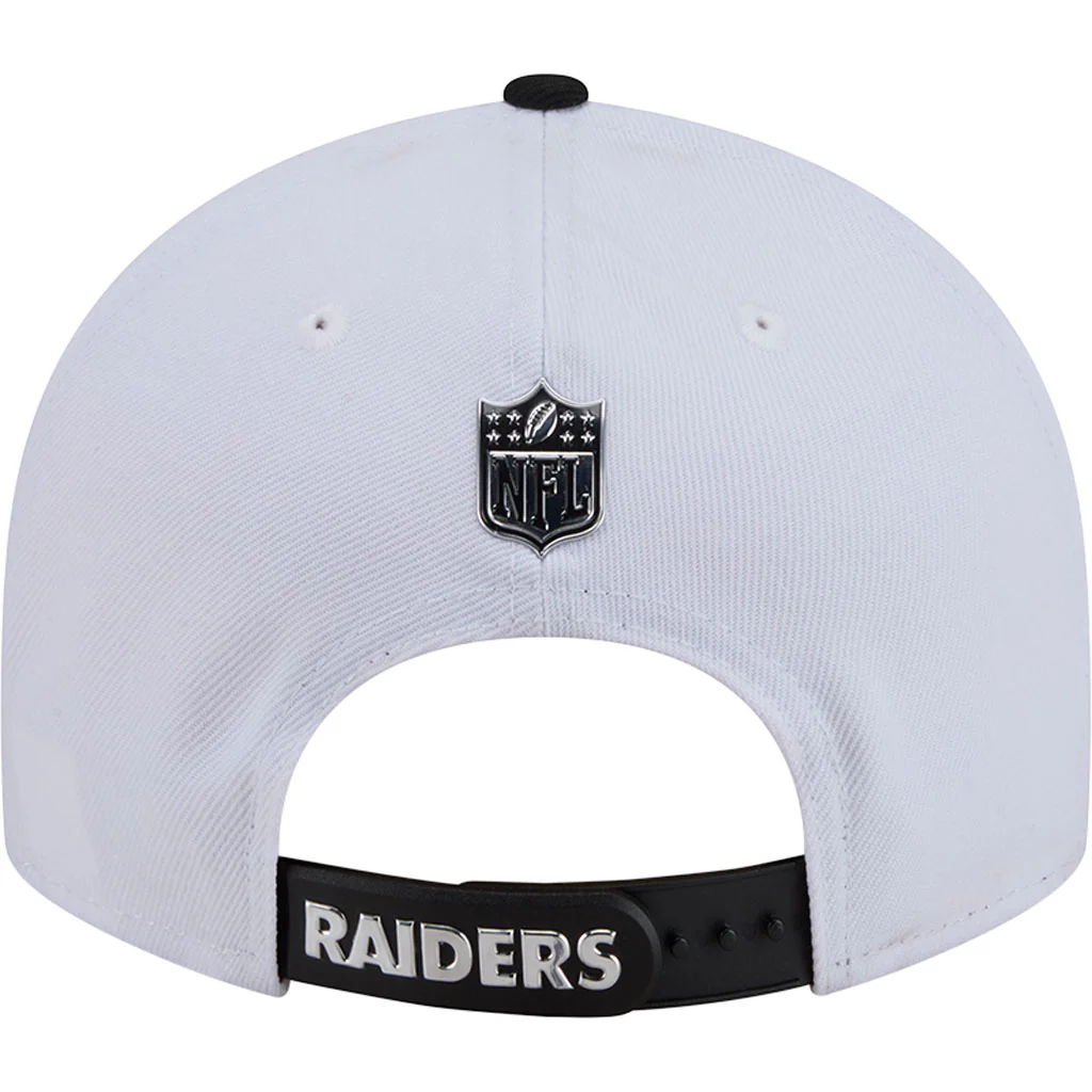 NFL Las Vegas Raiders New Era Black & White 2026 Draft 9FIFTY Snapback Hat - White - Image 6