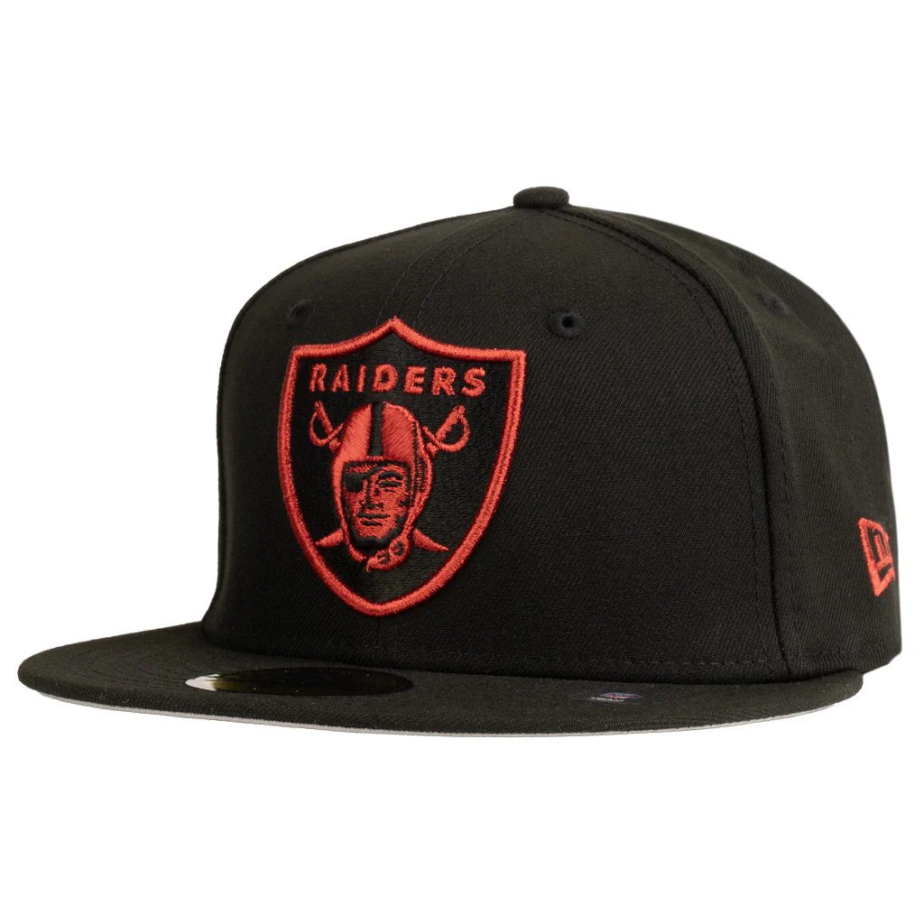 NFL Las Vegas Raiders New Era Blackbird 59FIFTY Fitted Hat - Black - Image 2