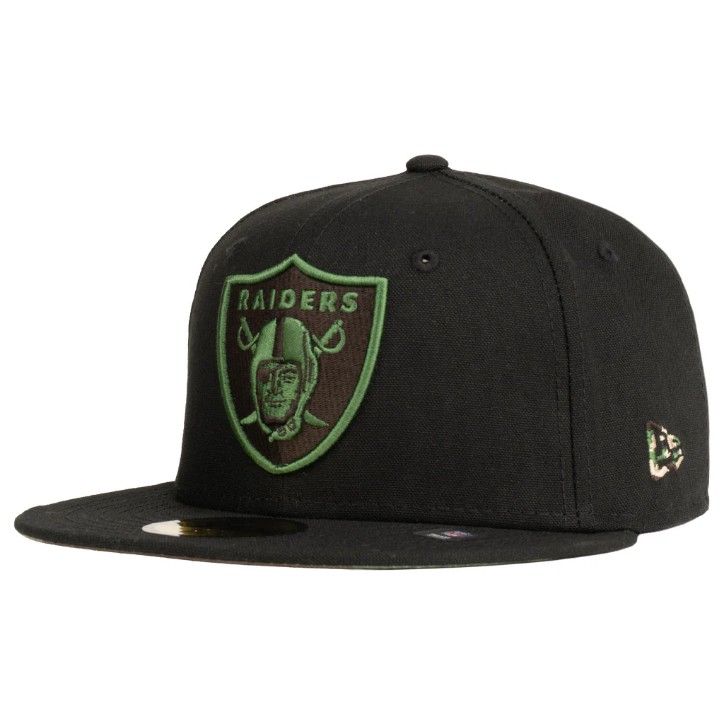 NFL Las Vegas Raiders New Era Commando 59FIFTY Fitted Hat - Black - Image 2
