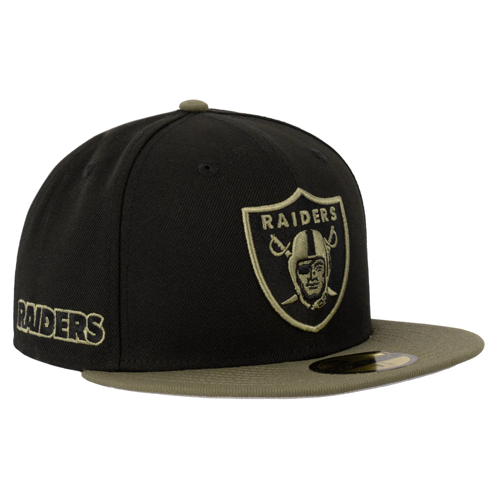 NFL Las Vegas Raiders New Era Midnight Jungle 59FIFTY Fitted Hat - Black