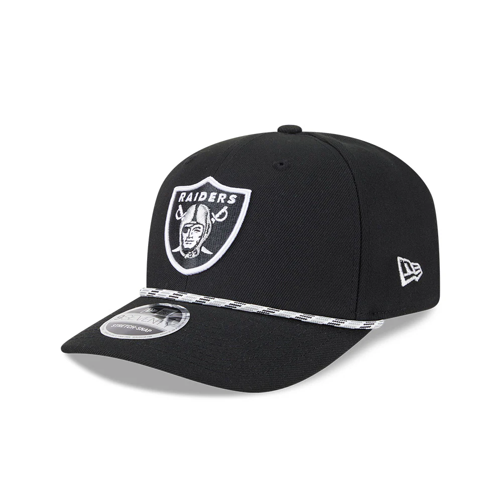 NFL Las Vegas Raiders New Era Multicolor Rope 9SEVENTY Stretch-Snapback Hat - Black