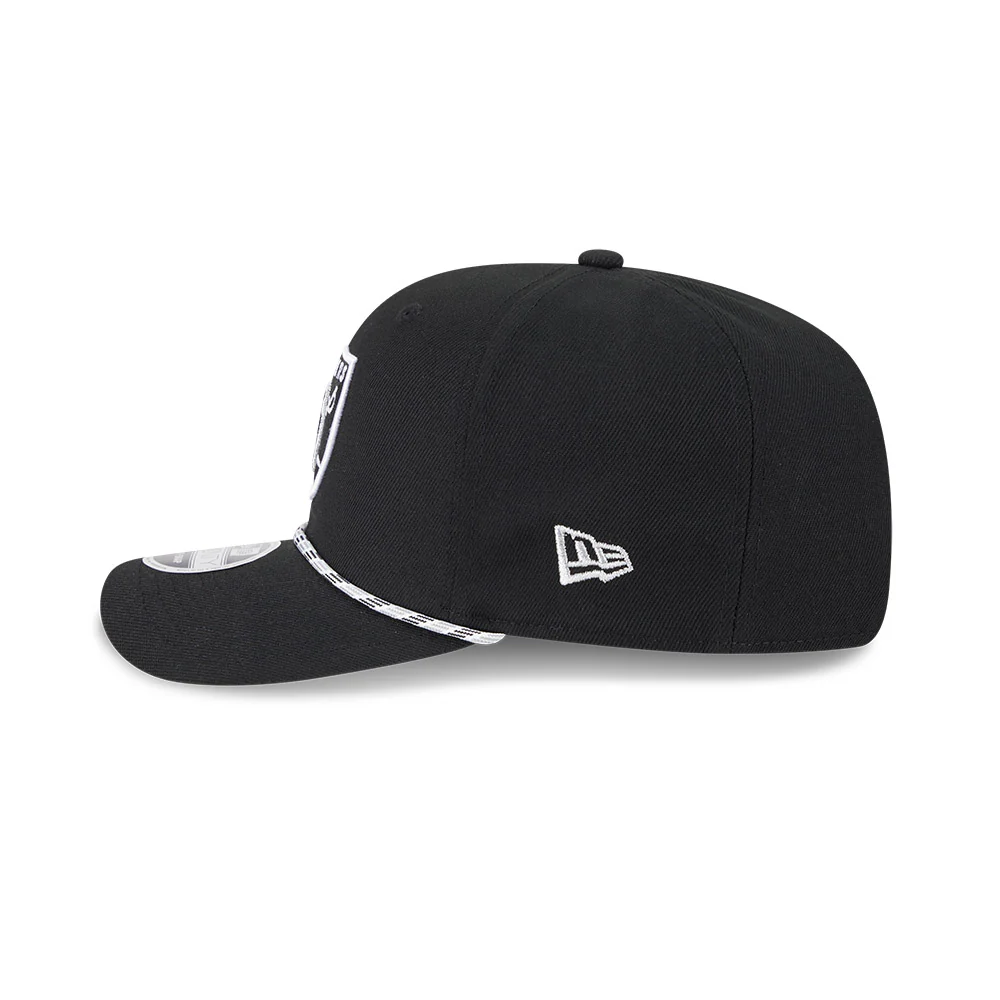 NFL Las Vegas Raiders New Era Multicolor Rope 9SEVENTY Stretch-Snapback Hat - Black - Image 4