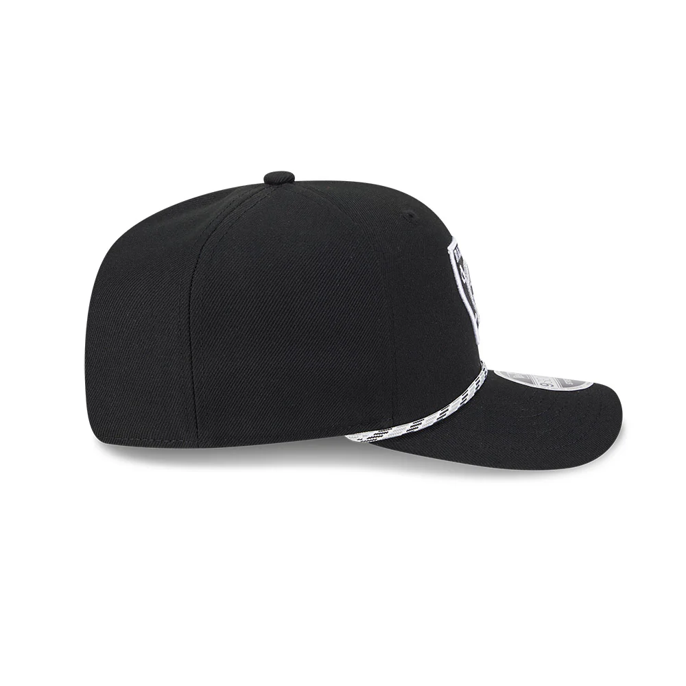 NFL Las Vegas Raiders New Era Multicolor Rope 9SEVENTY Stretch-Snapback Hat - Black - Image 6