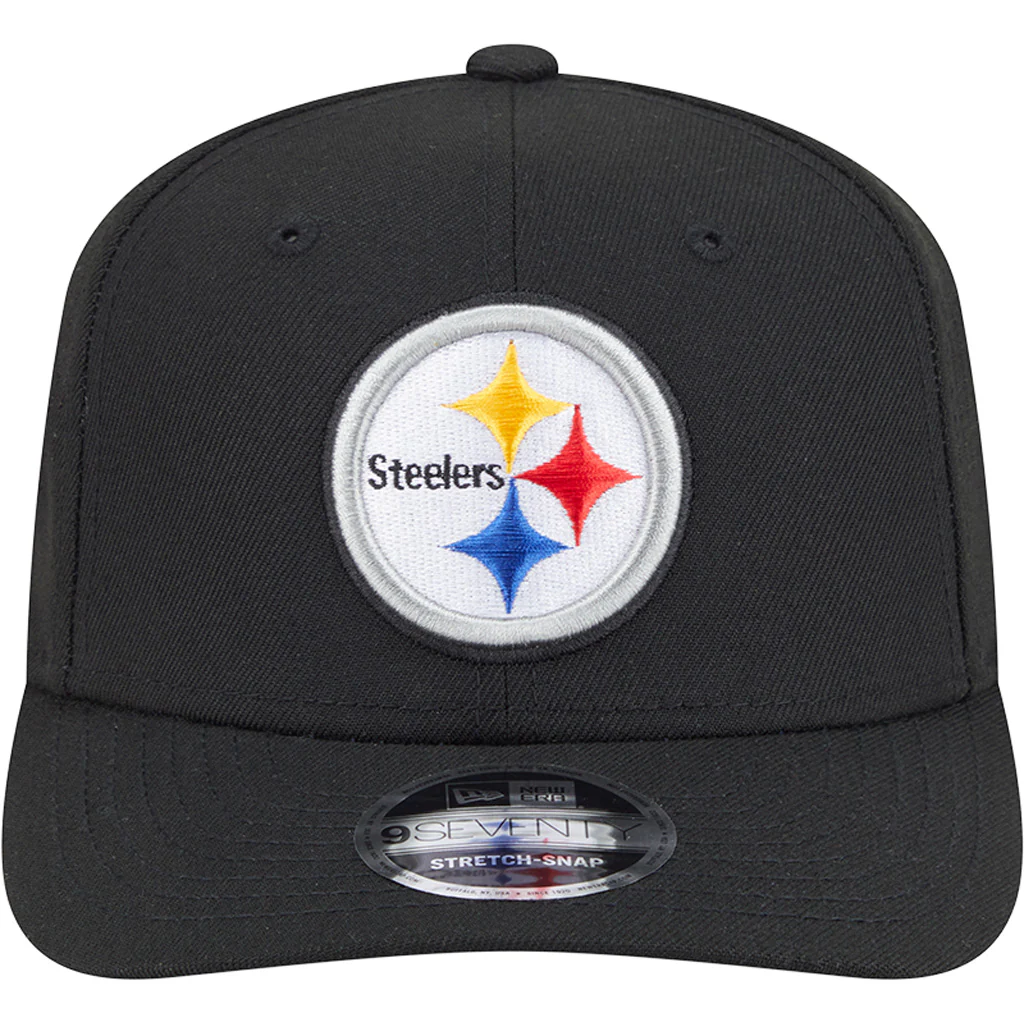 NFL Pittsburgh Steelers New Era Performance 9SEVENTY Stretch-Snapback Hat - Black - Image 3