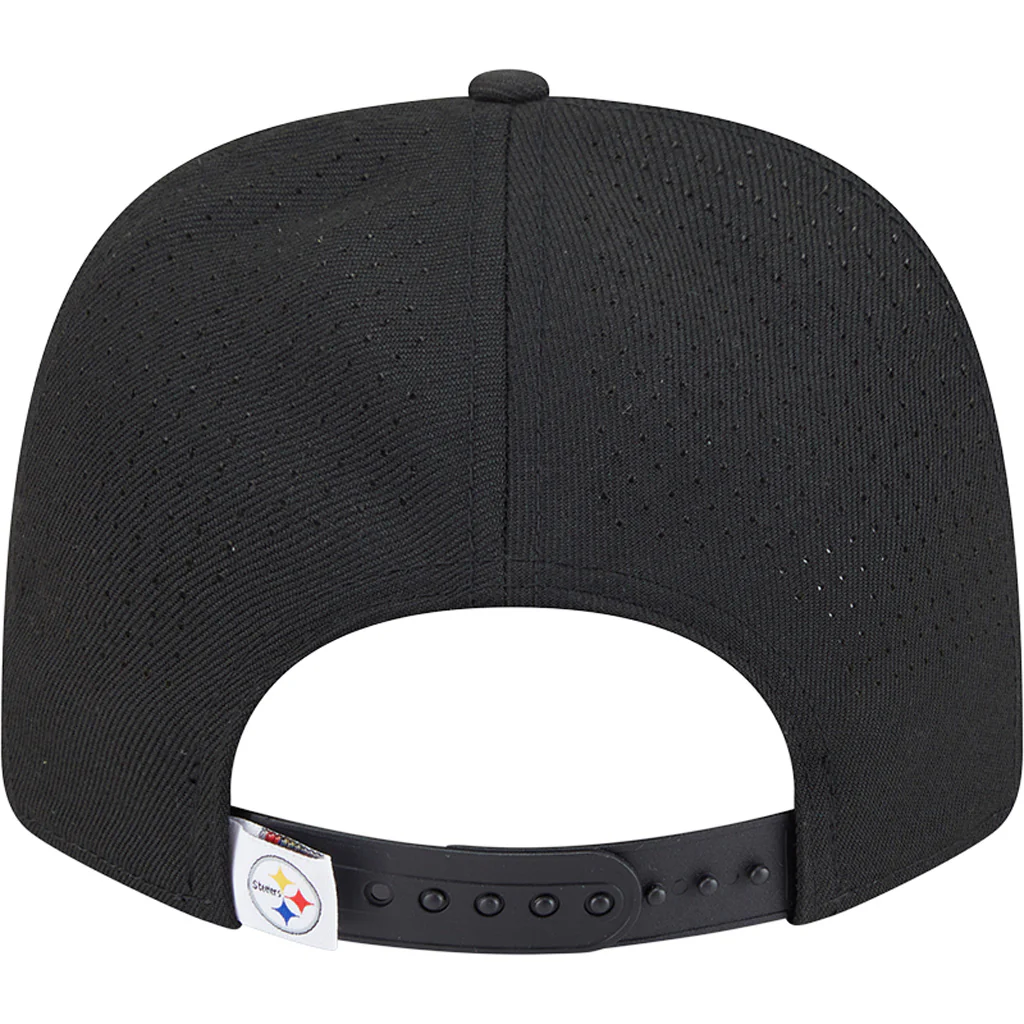 NFL Pittsburgh Steelers New Era Performance 9SEVENTY Stretch-Snapback Hat - Black - Image 4