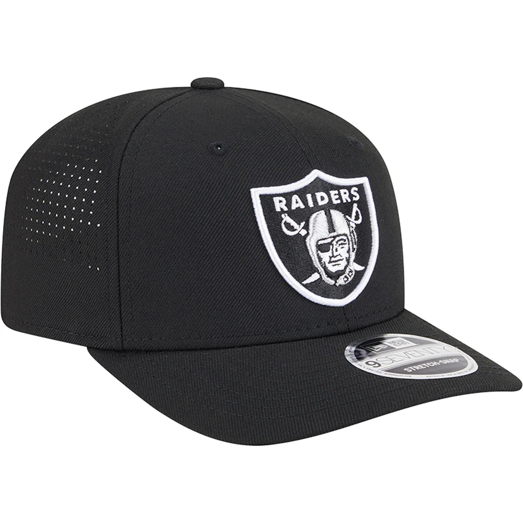 NFL Las Vegas Raiders New Era Performance 9SEVENTY Stretch-Snapback Hat - Black - Image 2