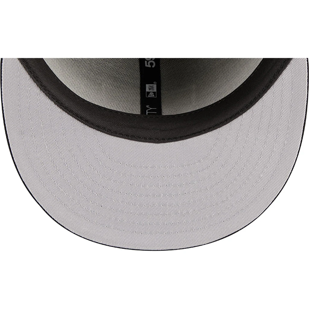 NFL Las Vegas Raiders New Era Side Patch Black & White 59FIFTY Fitted Hat - Black - Image 7