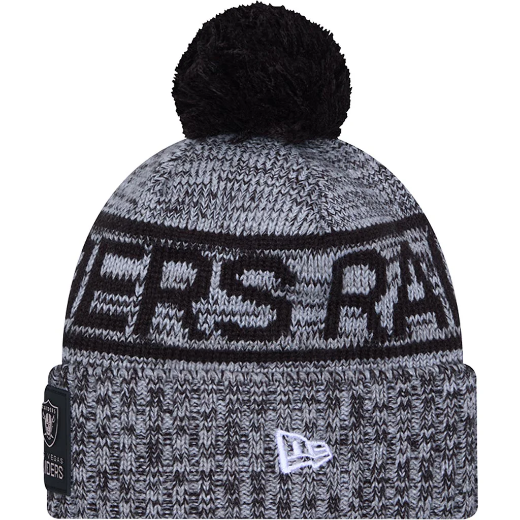 NFL Las Vegas Raiders New Era 2025 Sideline Sport Knit Hat - Black - Image 2