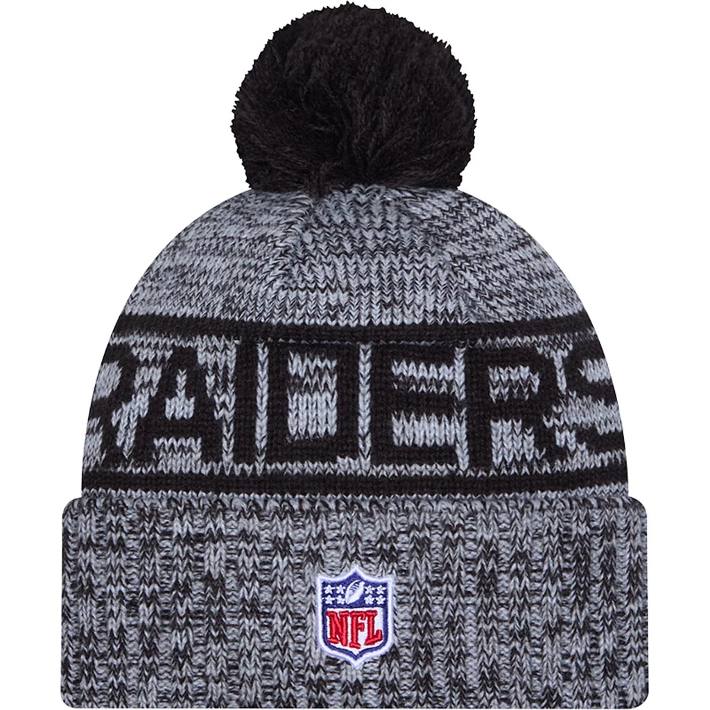 NFL Las Vegas Raiders New Era 2025 Sideline Sport Knit Hat - Black - Image 3