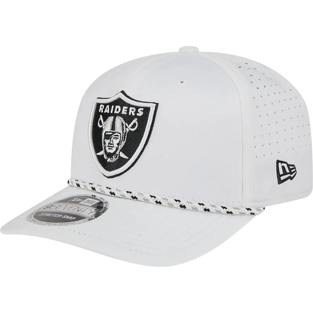 NFL Las Vegas Raiders New Era Sport 9SEVENTY Stretch Snapback Hat - White