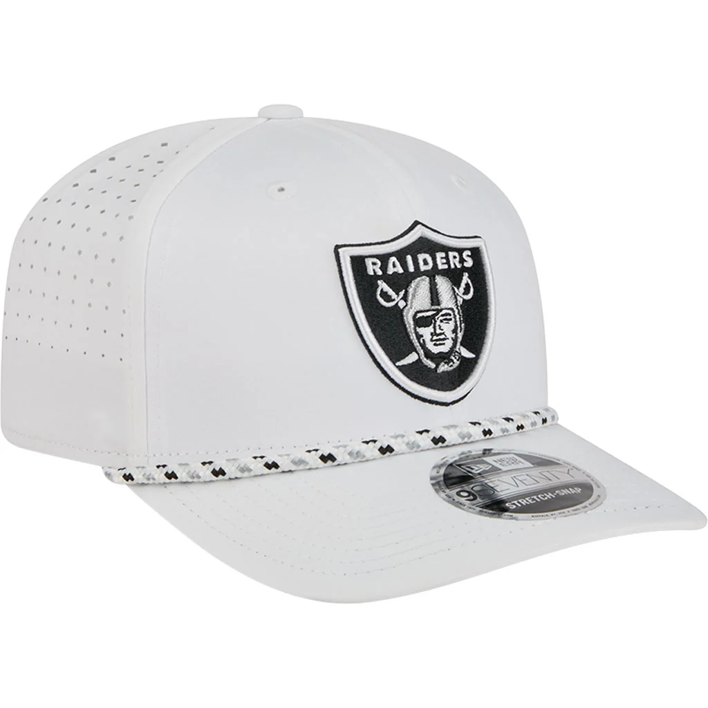 NFL Las Vegas Raiders New Era Sport 9SEVENTY Stretch Snapback Hat - White - Image 2