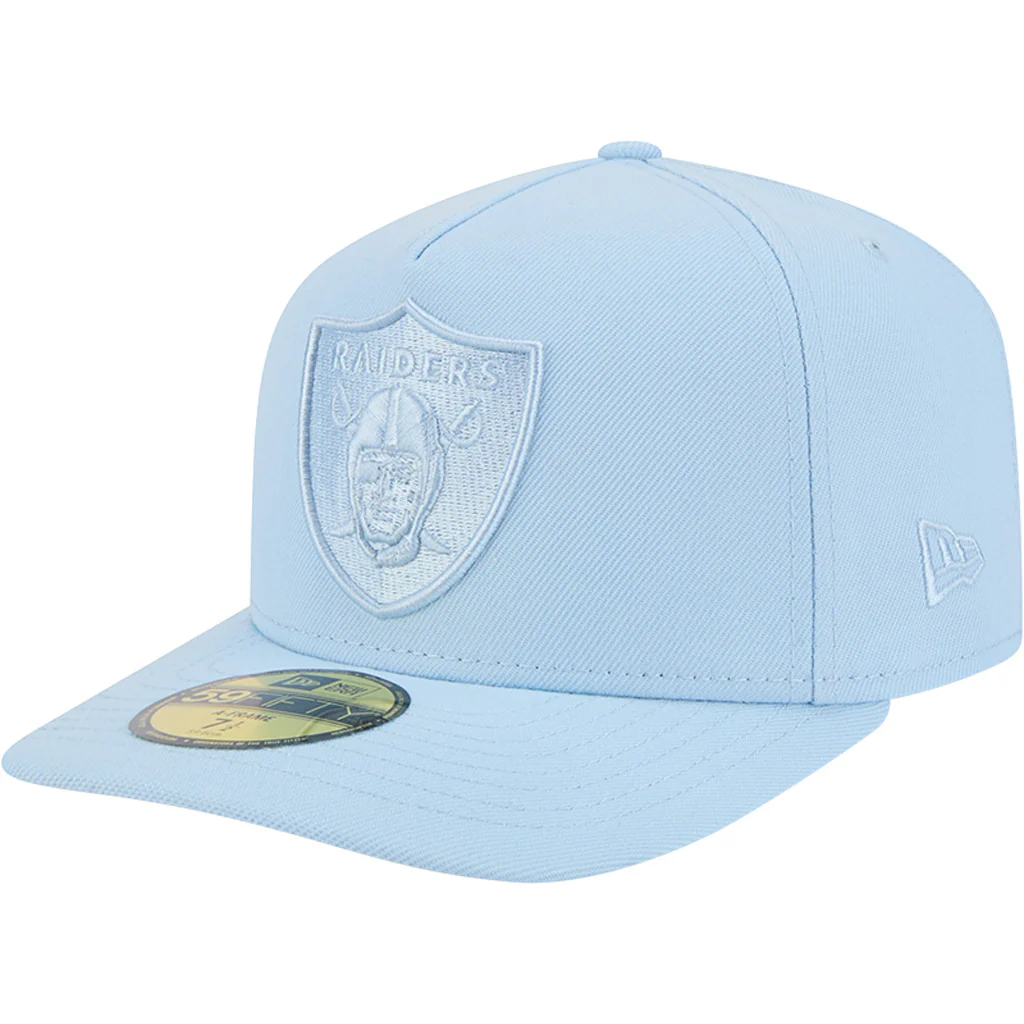NFL Las Vegas Raiders New Era Tonal Blue 59FIFTY A-Frame Fitted Hat - Blue - Image 5