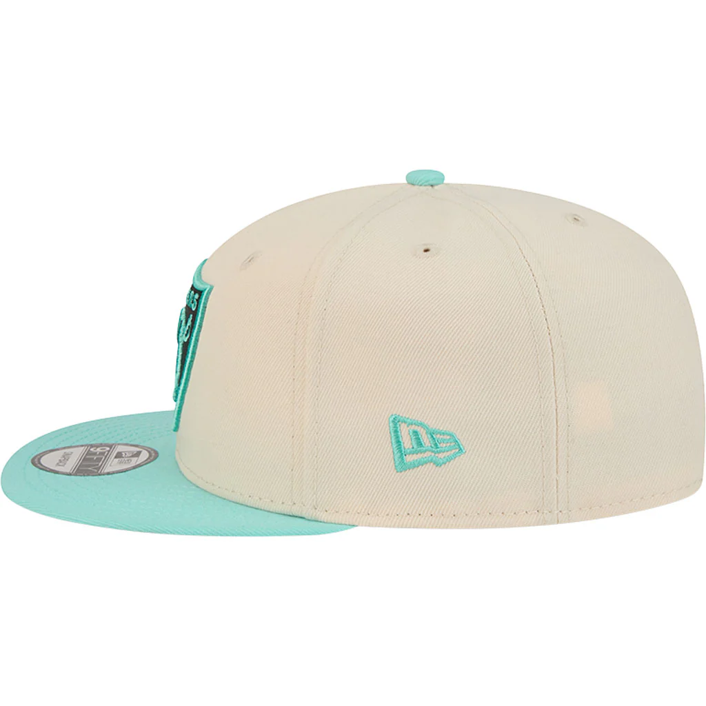 NFL Las Vegas Raiders New Era Two-Tone Aqua 9FIFTY Snapback Hat - Light cream - Image 4