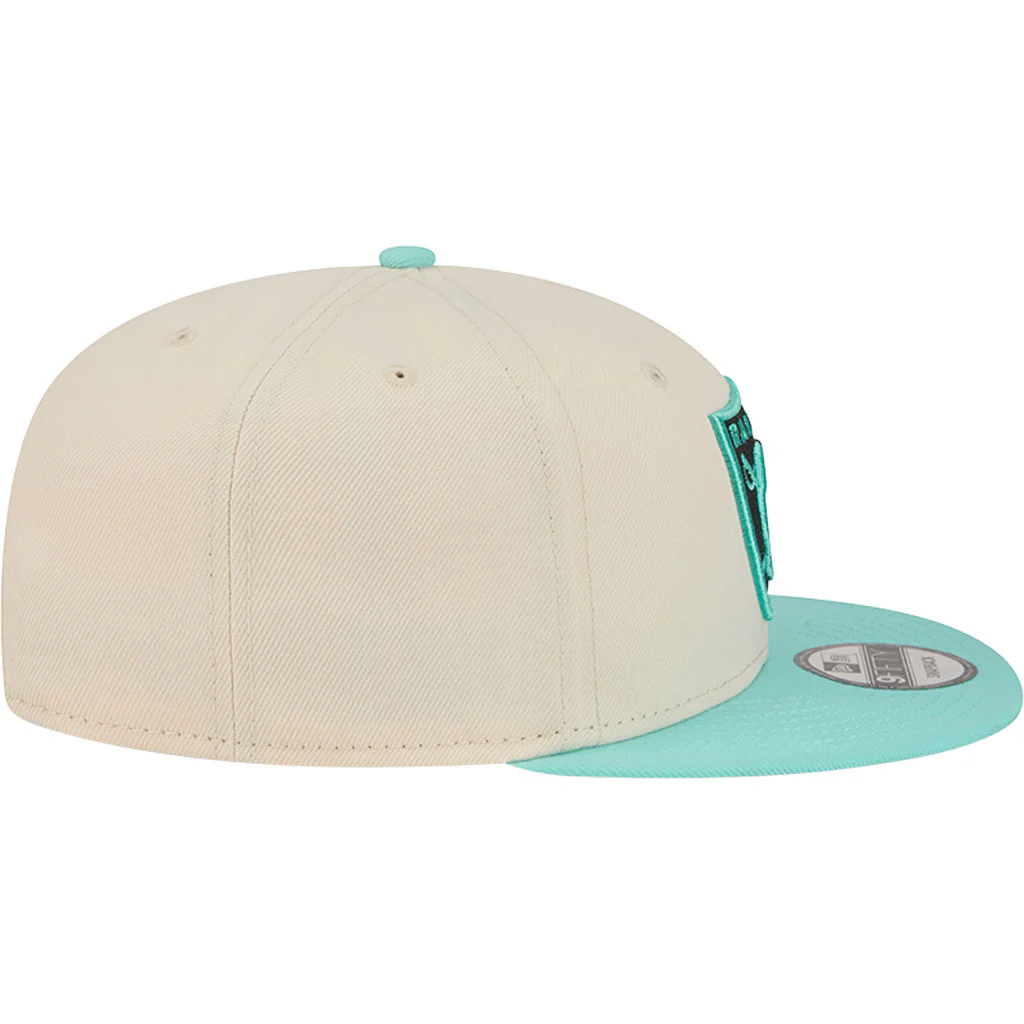 NFL Las Vegas Raiders New Era Two-Tone Aqua 9FIFTY Snapback Hat - Light cream - Image 5