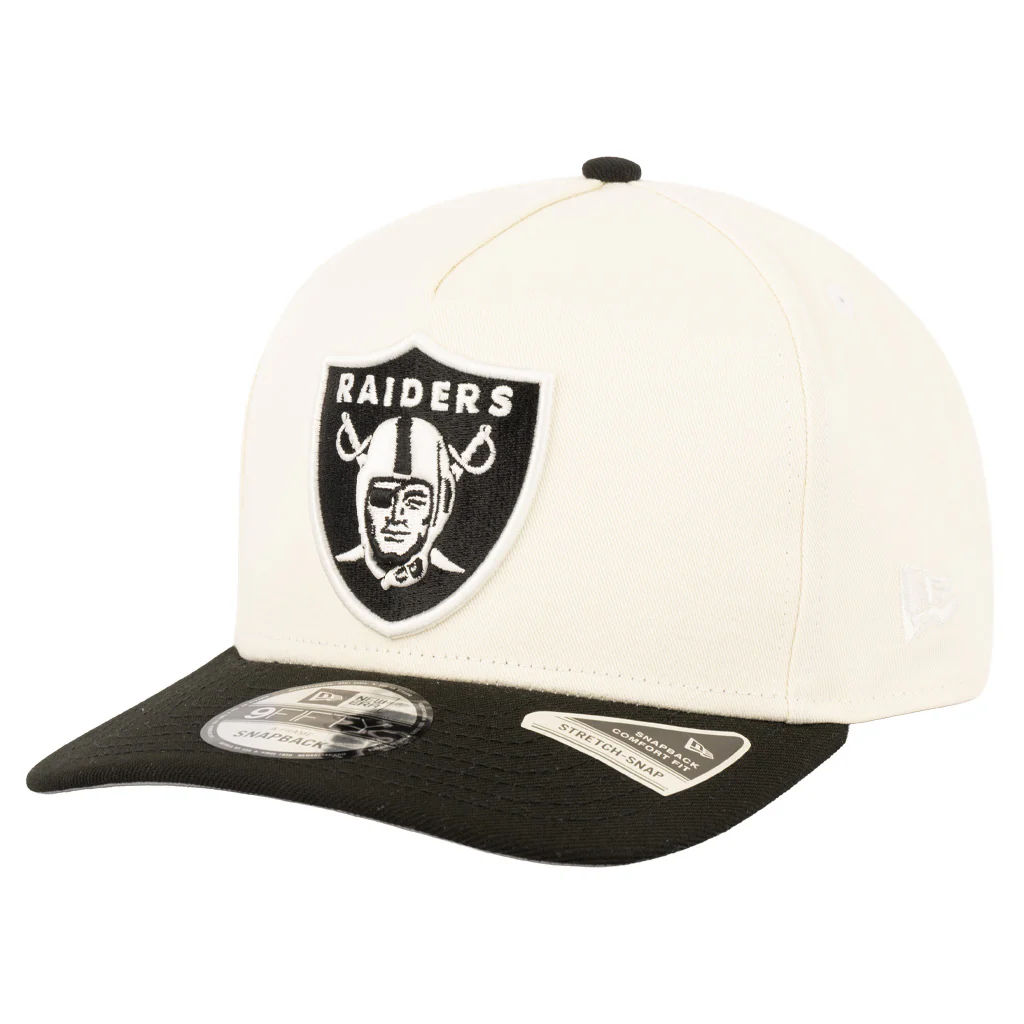 NFL Las Vegas Raiders New Era Two-Tone Classified 9FIFTY A-Frame Snapback Hat - Cream