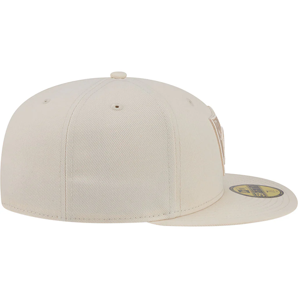 NFL Las Vegas Raiders New Era Vanilla 59FIFTY Fitted Hat - Cream - Image 5