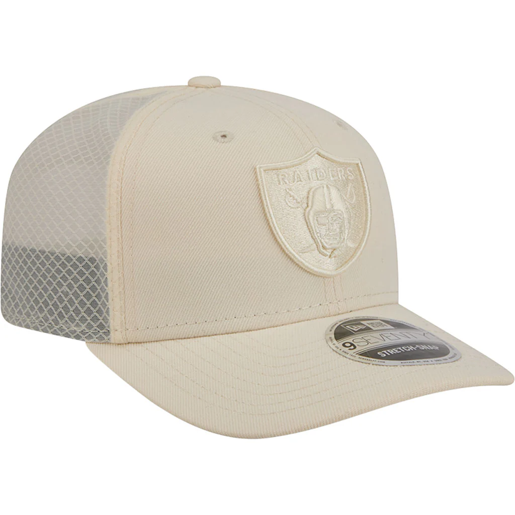 NFL Las Vegas Raiders New Era Vanilla 9SEVENTY Stretch Snap Hat - Cream - Image 2