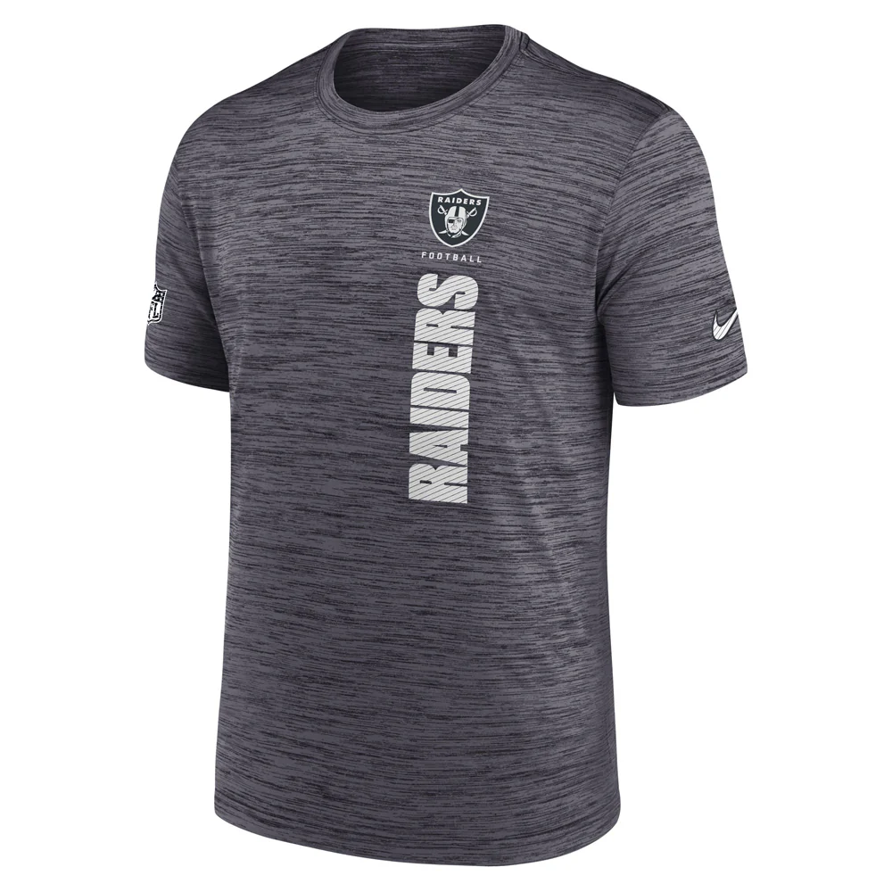 NFL Las Vegas Raiders Nike 2024 Dri-FIT Velocity T-Shirt - Black - Image 2