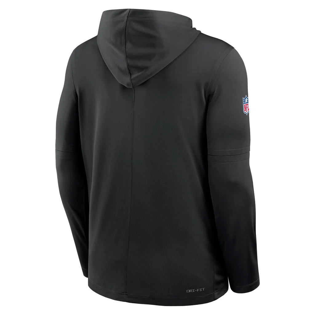 NFL Las Vegas Raiders Nike 2025 Sideline Lightweight Hoodie - Black - Image 3